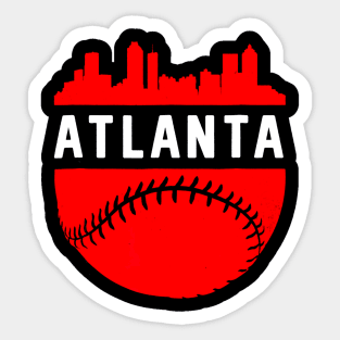 Downtown Atlanta Georgia Skyline Baseball Sticker